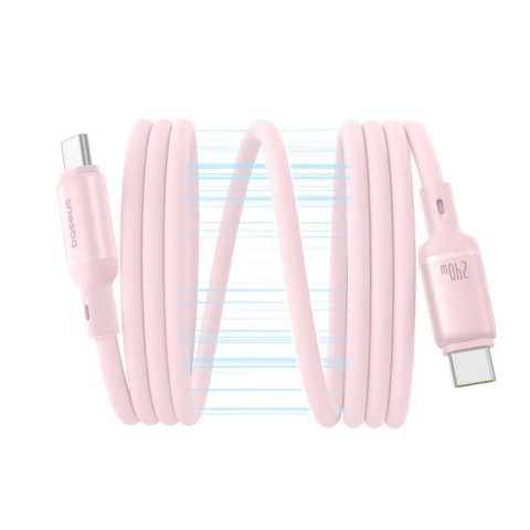 Дата кабель Baseus PicoGo Magnetic Liquid Silicone Type-C to Type-C 240W (1m) (P10376800) Baby Pink