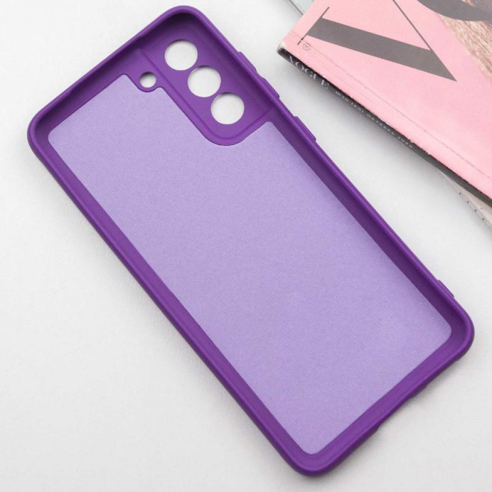 Чохол TPU GETMAN Liquid Silk Full Camera для Samsung Galaxy S22+ Фіолетовий / Purple