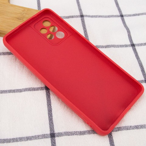 Силіконовий чохол Candy Full Camera для Samsung Galaxy A72 4G / A72 5G Червоний / Camellia