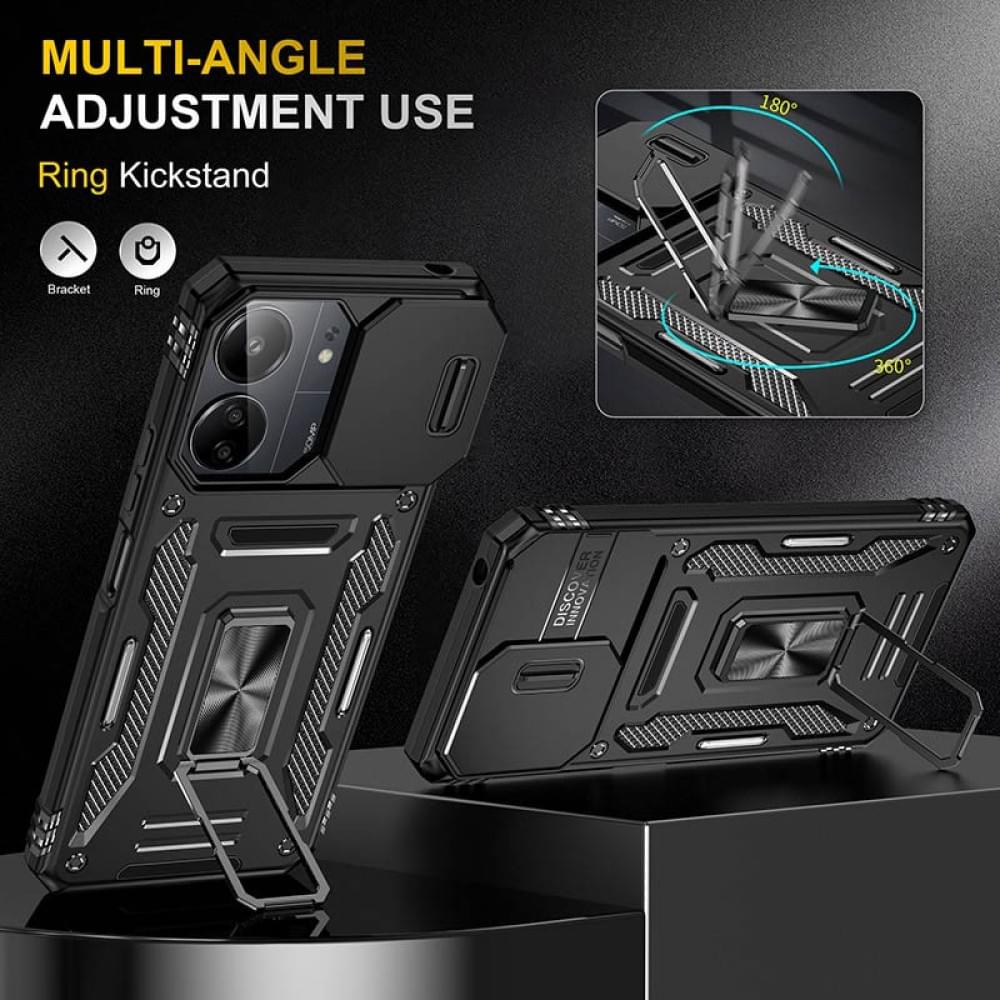 Ударопрочный чехол Camshield Army Ring для Xiaomi Redmi 13C / Poco C65