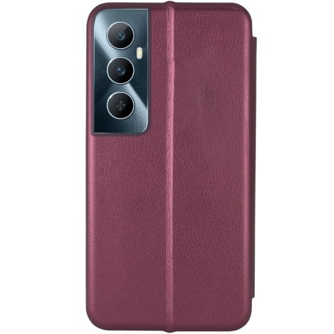 Шкіряний чохол-книжка Classy для Realme C65 4G Бордовий