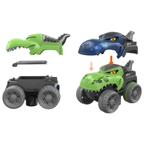 Інтерактивний трек з інерційною машинкою SHT 5510-7 Dino Trak (92pcs/1CAR) Green