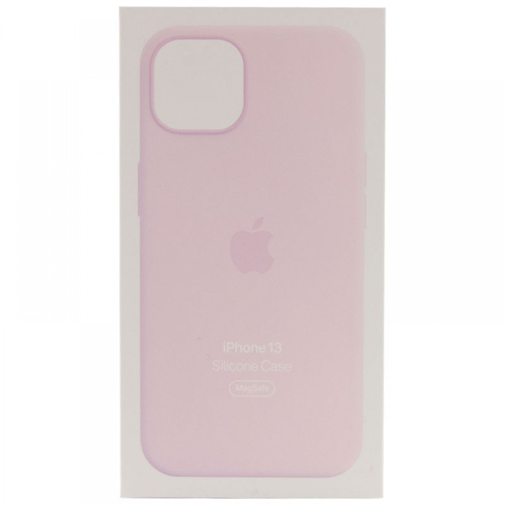 Чохол Silicone case (AAA) with Magsafe and Animation для Apple iPhone 13 (6.1") Рожевий / Chalk Pink