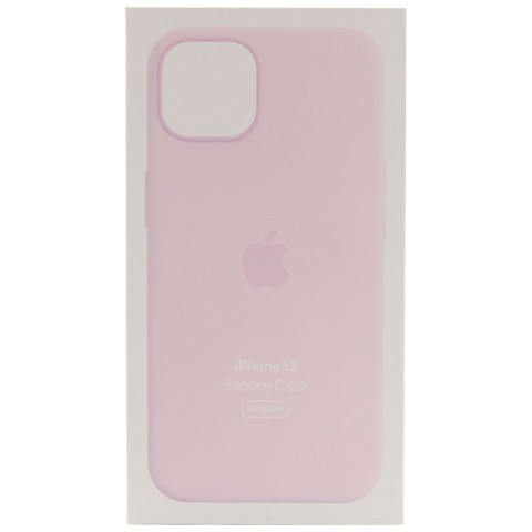 Чохол Silicone case (AAA) with Magsafe and Animation для Apple iPhone 13 (6.1") Рожевий / Chalk Pink