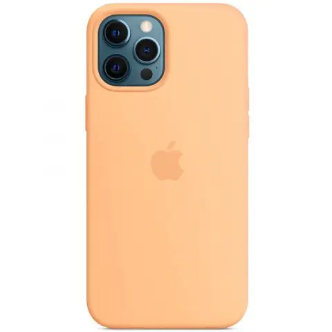 Чохол Silicone case (AAA) with Magsafe для Apple iPhone 12 Pro Max (6.7") Помаранчевий / Cantaloupe