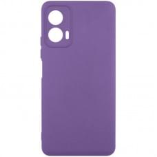 Чохол TPU GETMAN Liquid Silk Full Camera для Motorola Moto G24 Фіолетовий / Amethyst