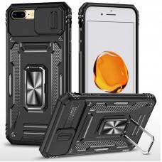 Ударостійкий чохол Camshield Army Ring для Apple iPhone 7 plus / 8 plus (5.5") Чорний / Black