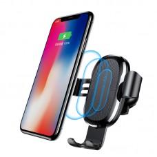 Автотримач з БЗП Baseus Gravity Wireless Air Vent (WXYL) Чорний