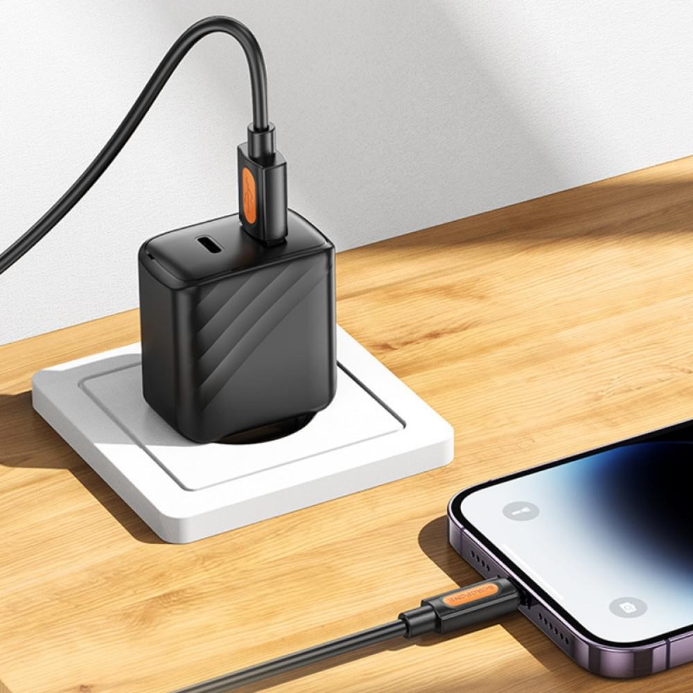 Дата кабель Borofone BX114 Structure USB to Type-C 3A (1m)