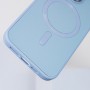 Шкіряний чохол Bonbon Leather Metal Style with MagSafe для Apple iPhone 13 Pro (6.1") Блакитний / Mist blue