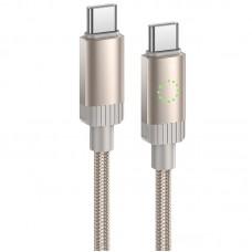 Дата кабель Hoco X117 Star Type-C to Type-C 60W (1m) Gold
