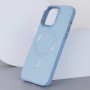 Шкіряний чохол Bonbon Leather Metal Style with MagSafe для Apple iPhone 13 Pro (6.1") Блакитний / Mist blue