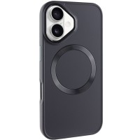 TPU чохол Bonbon Metal Style with MagSafe для Apple iPhone 16 (6.1") Чорний / Black