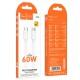 Дата кабель Hoco X115 Surpass Type-C to Type-C 60W (1m) White
