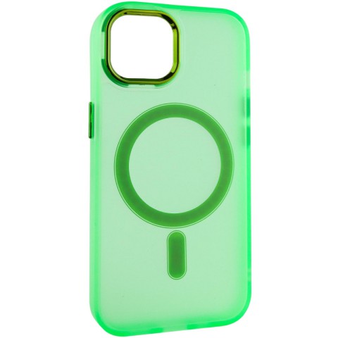 Чохол TPU+PC Lily with MagSafe для Apple iPhone 14 (6.1") Neon Green