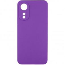 Чохол TPU GETMAN Liquid Silk Full Camera для Oppo A78 4G Фіолетовий / Purple
