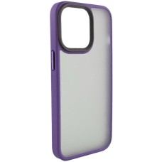 TPU+PC чохол Metal Buttons для Apple iPhone 12 Pro / 12 (6.1") Темно-фіолетовий