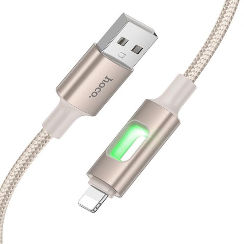 Дата кабель Hoco U144 New USB to Lightning 2.4A (1.2m) Gold