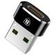Перехідник Baseus USB Male To Type-C Female Adapter Converter 3A (CAAOTG-01) Чорний