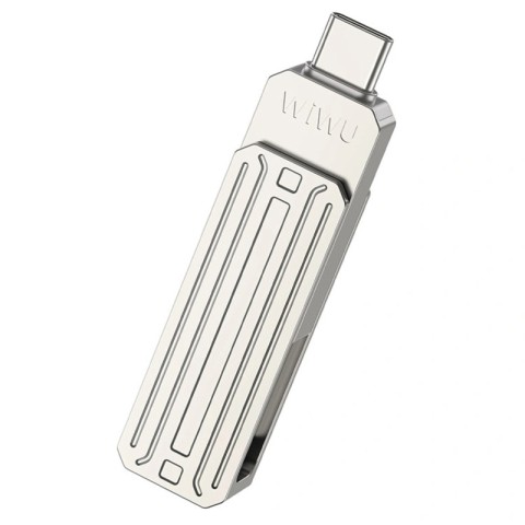 Флеш-накопичувач WIWU Wi-FD001 3in1 (USB-A/C/L) USB 3.0 — 32GB Silver