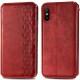 Шкіряний чохол книжка GETMAN Cubic (PU) для Xiaomi Redmi 9A Червоний