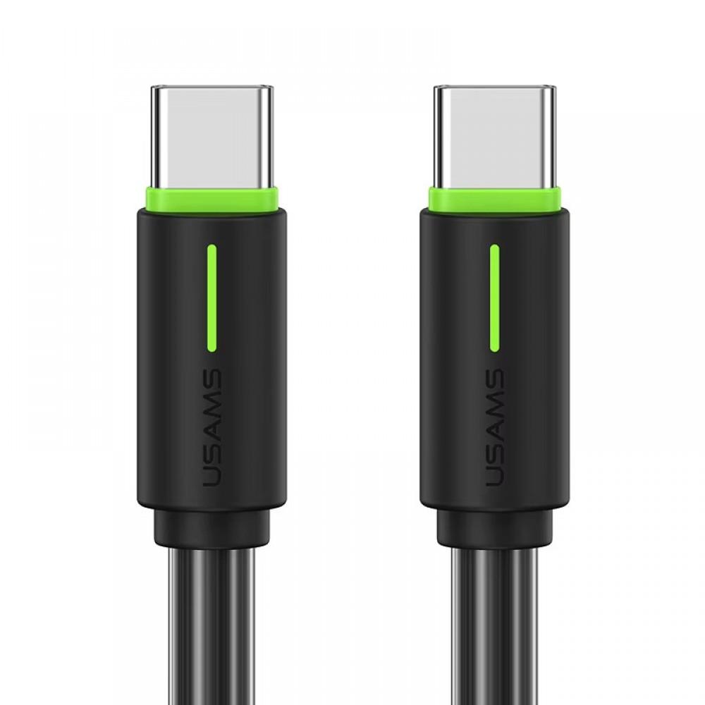 Дата кабель Usams US-SJ734 Bicolor Charging YR Ser. Type-C to Type-C 60W (1m) Black