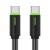 Дата кабель Usams US-SJ734 Bicolor Charging YR Ser. Type-C to Type-C 60W (1m) Black