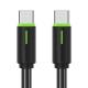 Дата кабель Usams US-SJ734 Bicolor Charging YR Ser. Type-C to Type-C 60W (1m) Black