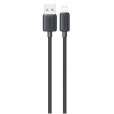 Дата кабель USAMS US-SJ689 Striped KY Ser. USB to Lightning 2.4A (1m) Black