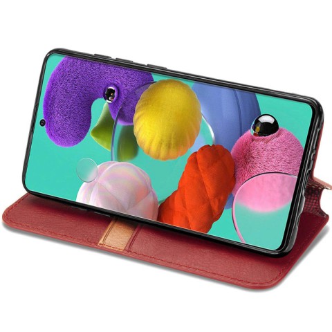 Шкіряний чохол-книжка GETMAN Cubic (PU) для Xiaomi Redmi 9A Червоний