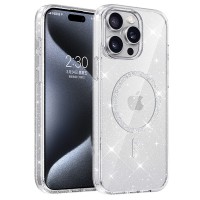 Чохол TPU Eclipse Sparkle (MagFit) для Apple iPhone 15 Pro (6.1") Clear