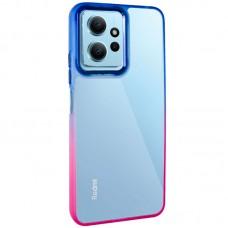 Чохол TPU+PC Fresh sip series для Xiaomi Redmi Note 12 4G Рожевий / Синій
