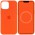 Чохол Silicone case (AAA) full with Magsafe and Animation для Apple iPhone 12 Pro / 12 (6.1") Помаранчевий / Electric Orange