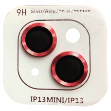 Захисне скло Metal Classic на камеру (в упак.) для Apple iPhone 13 mini / 13 Червоний / Red