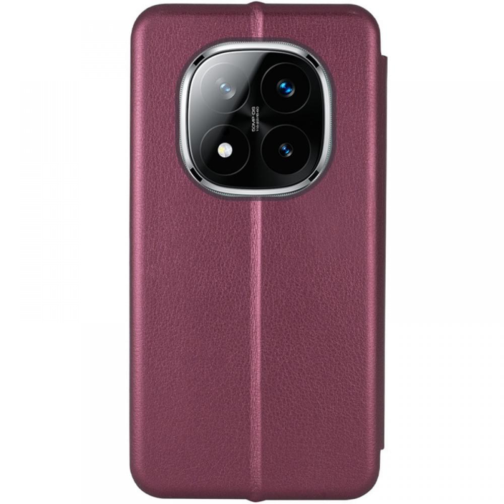 Шкіряний чохол-книжка Classy для Xiaomi Redmi Note 14 Pro 4G Бордовий