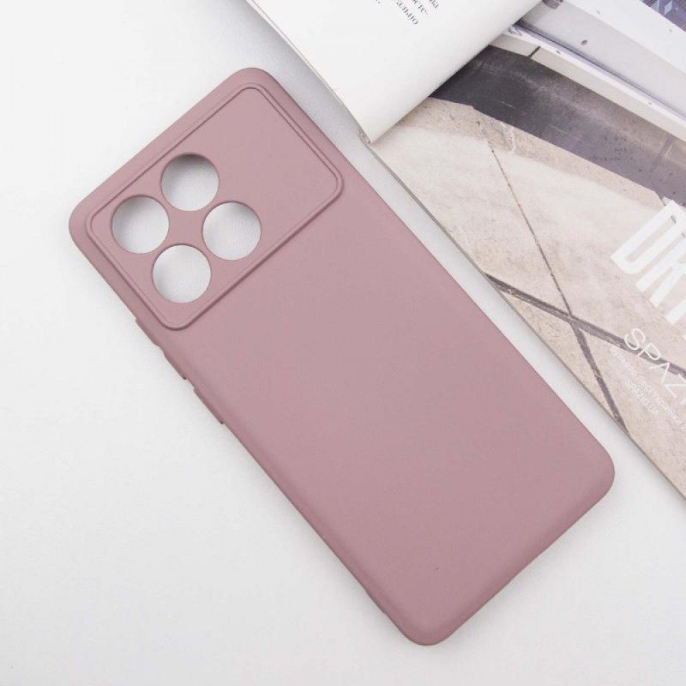 Чохол TPU GETMAN Liquid Silk Full Camera для Xiaomi Poco X6 Pro Рожевий / Pink Sand