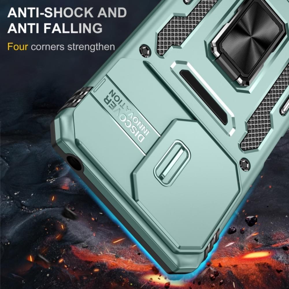 Ударостійкий чохол Camshield Army Ring для Xiaomi Redmi Note 13 Pro 4G / 14s / Poco M6 Pro 4G Зелений / Light Green