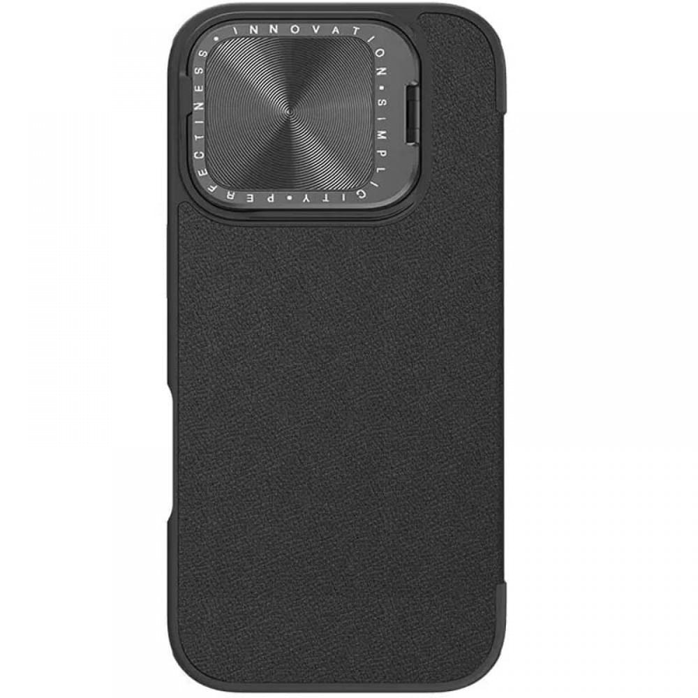Шкіряний чохол-книжка Nillkin Qin Prop Plain Camshield для Apple iPhone 16 Pro Max (6.9") Classic Black