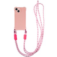 Чохол TPU CrossBody with straps для Apple iPhone 14 (6.1") Pink