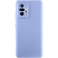 Чохол TPU GETMAN Liquid Silk Full Camera для Xiaomi Redmi Note 10 Pro / 10 Pro Max Бузковий / Light purple