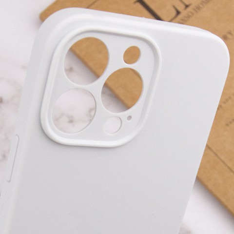 Чохол Silicone Case Full Camera Protective (AA) NO LOGO для Apple iPhone 15 Pro Max (6.7") Білий / White