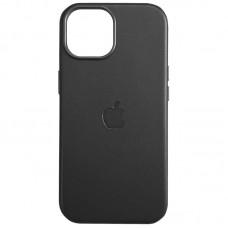 Шкіряний чохол Leather Case (AAA) with MagSafe and Animation для Apple iPhone 16 Pro Max (6.9") Black