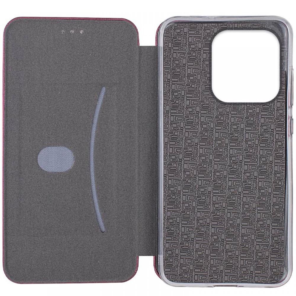 Шкіряний чохол-книжка Classy для Xiaomi Redmi Note 14 4G (Int. version) Бордовий