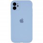Чохол Silicone Case Full Camera Protective (AA) для Apple iPhone 12 (6.1") Блакитний / Lilac Blue / PVH