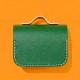 Шкіряний футляр Briefcase для навушників AirPods Pro Green / Orange