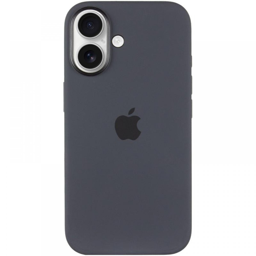 Чохол Silicone case (AAA) with Magsafe and Animation (button) для Apple iPhone 16 Plus (6.7") Black