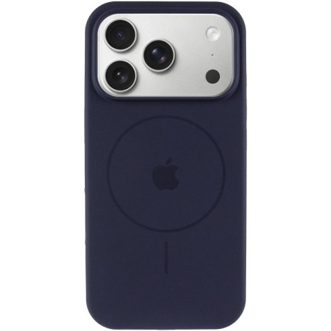 Чохол Silicone Case Full Protective (AA) V2 with MagSafe для Apple iPhone 17 Pro (6.3") Темно-синій / Midnight blue
