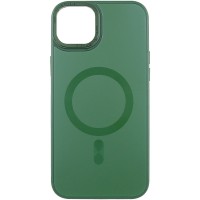 Чохол TPU+Glass Sapphire Midnight Open Camera with MagSafe для Apple iPhone 15 Plus (6.7") Зелений / Forest green