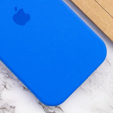 Чохол Silicone Case Full Camera Protective (AA) для Apple iPhone 14 (6.1") Синій / Capri Blue