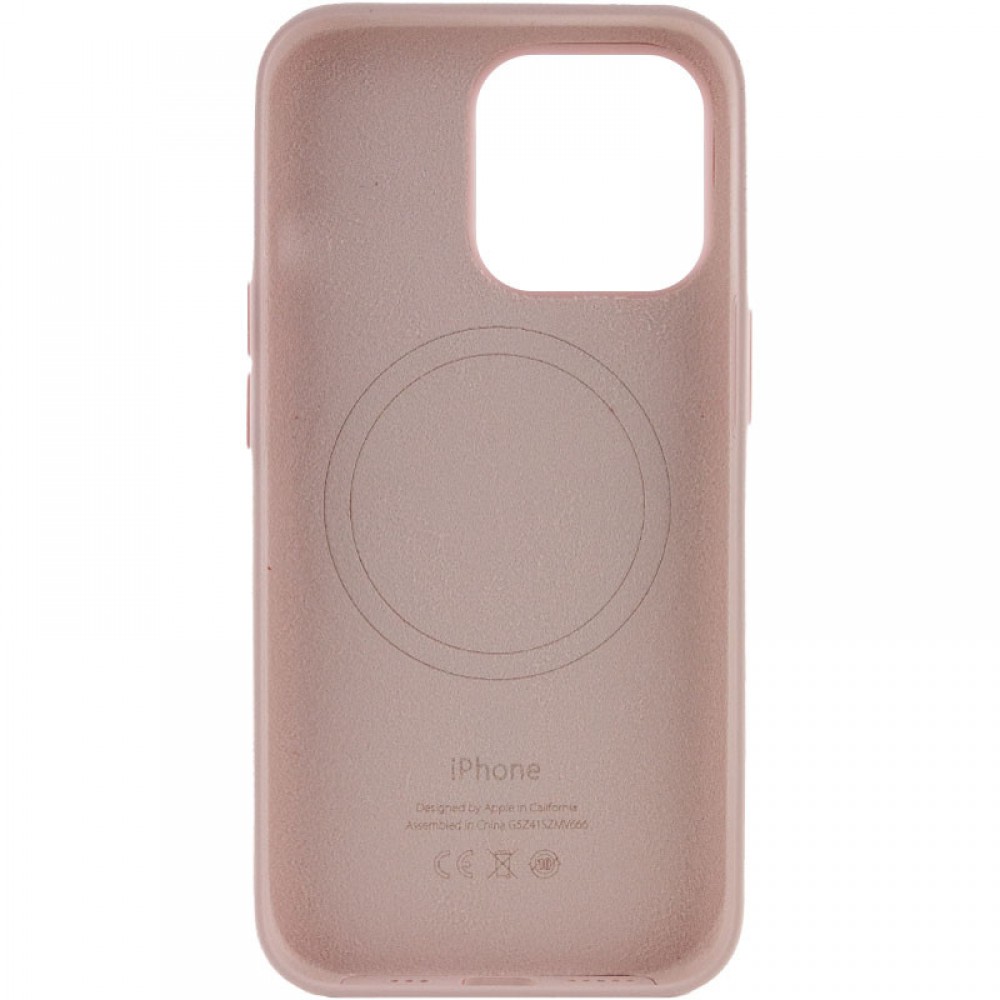 Чохол Silicone case (AAA) with Magsafe and Animation для Apple iPhone 13 Pro Max (6.7") Рожевий / Chalk Pink